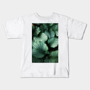 Green Hawaiian Leaves II Kids T-Shirt